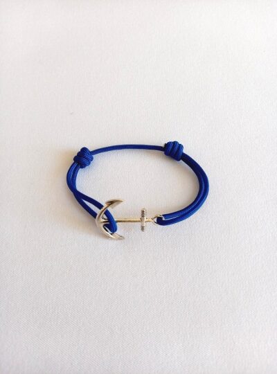 Bracelet marin ajustable en cordage bleu marine  Fait main
